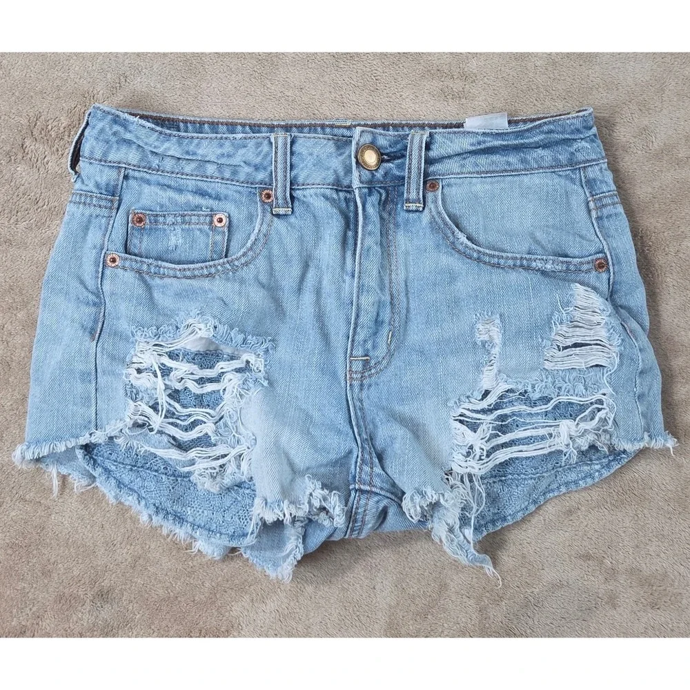 American Eagle Hi-Rise Festival Denim Shorts Women's 2